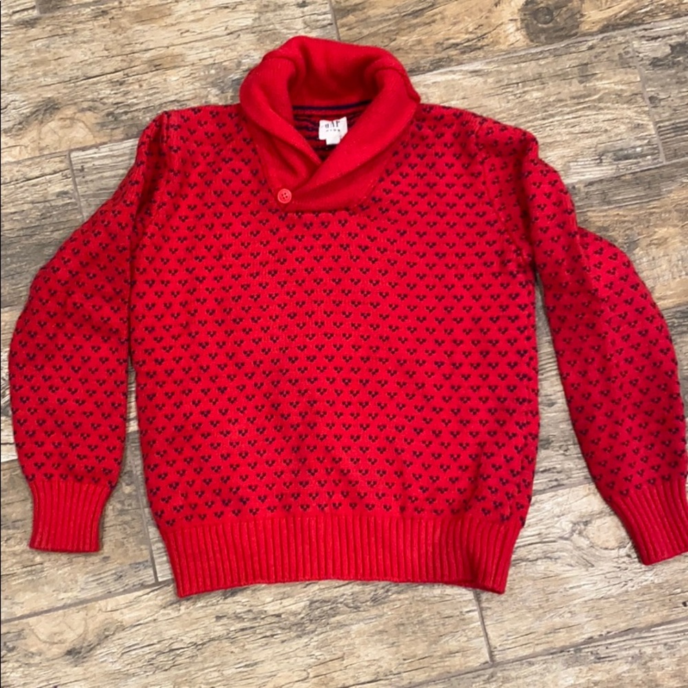 🌼GAP kids boy M (8) red sweater